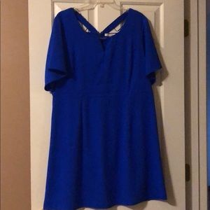 Bright electric blue dress